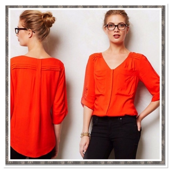 Anthropologie Tops - Edme & Eysllte Red Blouse